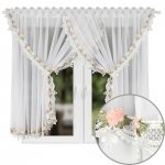 Firana z gipiurą w różyczki - Miley 400X160