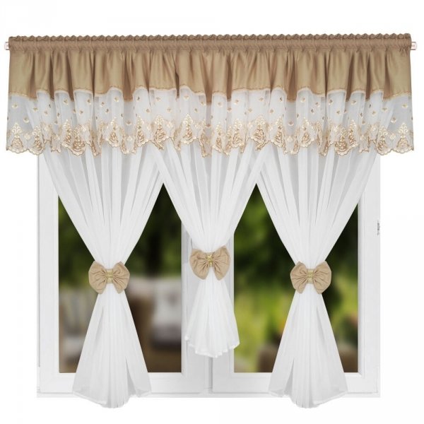 Firana gotowa verona widok na białym tle