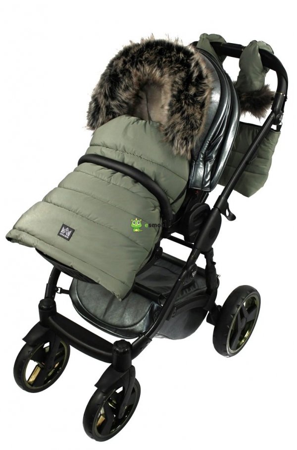 4w1 REGULOWANY śpiworek do wózka sanek torba  0 - 42 mc POLSKI PRODUKT premium  LITTLE ELITE DUO zielony