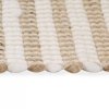 Ręcznie tkany dywan, juta, 120 x 180 cm, naturalny i biały