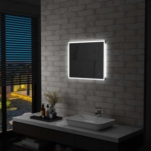 Lustro łazienkowe z LED i czujnikiem dotykowym, 60x50 cm