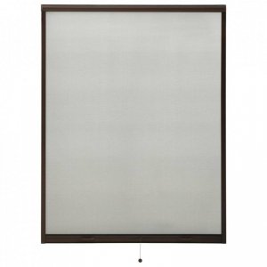 Rolowana moskitiera okienna, brązowa, 130x170 cm