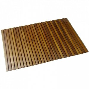 Mata prysznicowa z drewna akacjowego, 80 x 50 cm