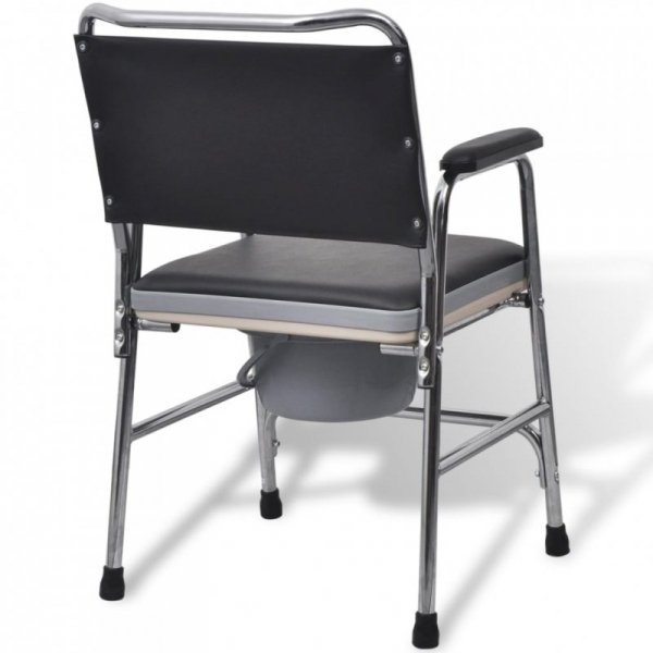 Krzesło komodowe, stalowe, czarne