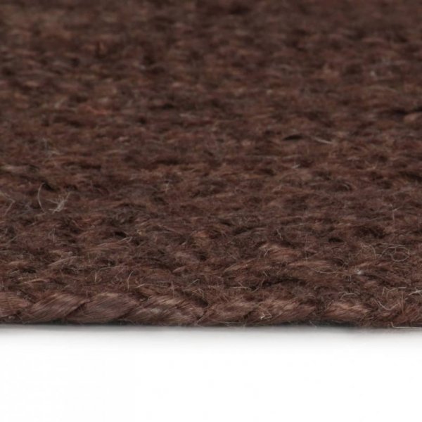 Ręcznie wykonany dywanik z juty, okrągły, 150 cm, brązowy