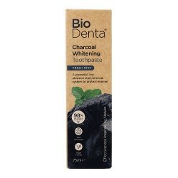 BECONFIDENT BioDenta Wybielająca pasta do zębów z węglem aktywnym o smaku świeżej mięty (75 ml)