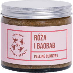 Peeling róża i baobab z cukrem trzcinowym, 250 ml