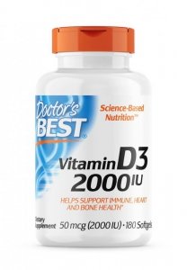 DOCTOR'S BEST Witamina D3 2000 IU 50 mcg (180 kaps.)