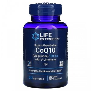 LIFE EXTENSION Koenzym Q10 Ubichinon 100 mg + D-Limonen 100 mg (60 kaps.)