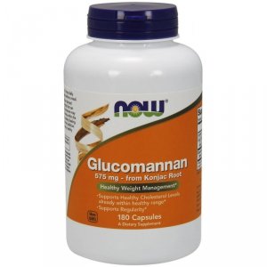 NOW FOODS Glucomannan (Glukomannan) 575 mg - Konjac Root (180 kaps.)