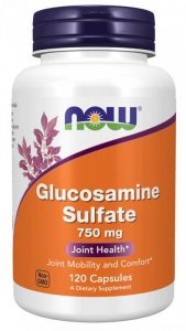 NOW FOODS Glucosamine Sulfate - Siarczan Glukozaminy 750 mg (120 kaps.)