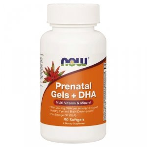 NOW FOODS Prenatal Gels + DHA - Witaminy i Minerały Prenatalne + DHA (90 kaps.)
