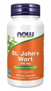 NOW FOODS St. Johns Wort - Wyciąg z dziurawca (100 kaps.)