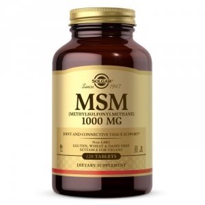 SOLGAR Siarka MSM - Metylosulfonylometan 1000 mg (120 tabl.)