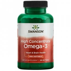 SWANSON High Concentrate Omega 3 - 570 mg (120 kaps.)