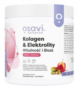 OSAVI Kolagen i Elektrolity Witalność i Blask, jabłko-rabarbar (300 g)