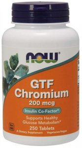 NOW FOODS GTF Chromium - Chrom GTF 200 mcg (250 tabl.)