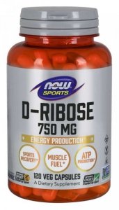 NOW FOODS D-Ribose - D-Ryboza 750 mg (120 kaps.)