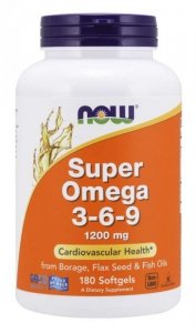 NOW FOODS Super Omega 3-6-9 1200 mg (180 kaps.)
