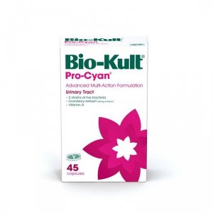 BIO-KULT Pro-Cyan - Ekstrakt z Żurawiny + Witamina A + 2 szczepy bakterii (45 kaps.)