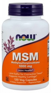 NOW FOODS Siarka MSM - Metylosulfonylometan 1000 mg (120 kaps.)