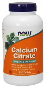 NOW FOODS Calcium Citrate - Cytrynian Wapnia (250 tabl.)