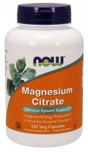 NOW FOODS Magnesium Citrate - Magnez (120 kaps.)