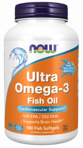 NOW FOODS Ultra Omega-3 (Fish Oil) (180 kaps.)