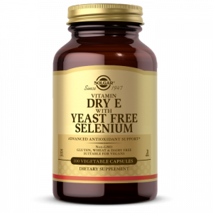 SOLGAR Dry Vitamin E with Yeast Free Selenium (100 kaps.)