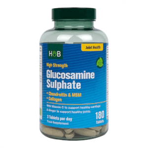 HOLLAND & BARRETT Glucosamine Sulphate + Chondroitin & MSM + Collagen (180 tabl.)