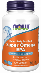 NOW FOODS Super Omega EPA 360 mg DHA 240 mg (120 kaps.)