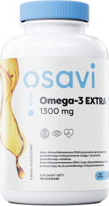 OSAVI Omega-3 Extra, 650 mg - smak cytrynowy (180 kaps.)