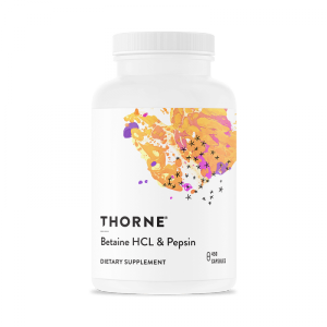 THORNE RESEARCH Betaine HCL & Pepsin - Betaina HCL & Pepsyna (450 kaps.)
