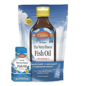 CARLSON LABS The Very Finest Fish Oil - 1600mg Omega-3s Lemon (15 x 5 ml)
