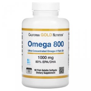 Omega 800 Olej Rybny klasy farmaceutycznej | 80% EPA / DHA | 90 kaps. 