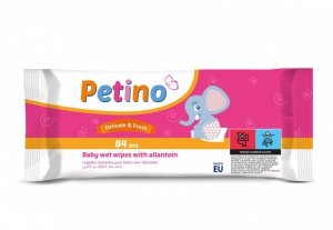 PETINO Delicate&Fresh Nawilżane Chusteczki dla dzieci z alantoiną 1op-84szt