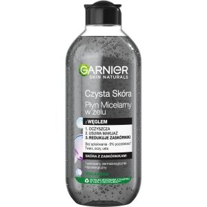 Garnier Skin Naturals Czysta Skóra Płyn micelarny w żelu z węglem - skóra z zaskórnikami 400ml