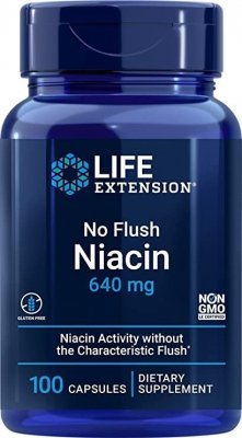 LIFE EXTENSION No Flush Niacin 640 mg  (100 kaps.)