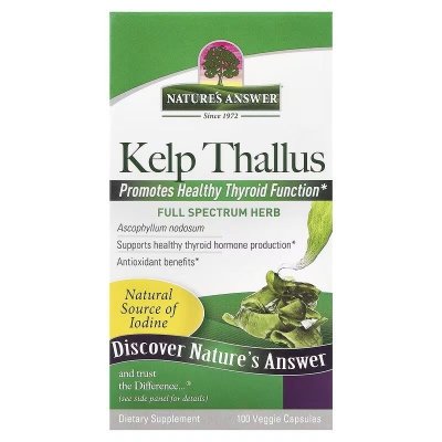 NATURE&#039;S ANSWER Kelp Thallus - Kelp (100 kaps.)