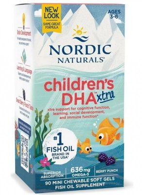 NORDIC NATURALS Childrens DHA Xtra 636 mg (90 kaps.)