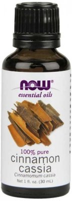 NOW FOODS 100% Olejek Cynamonowy Cinnamon Cassia - Cynamon (30 ml)