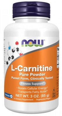NOW FOODS L-Carnitine - L-Karnityna w proszku (85 g)
