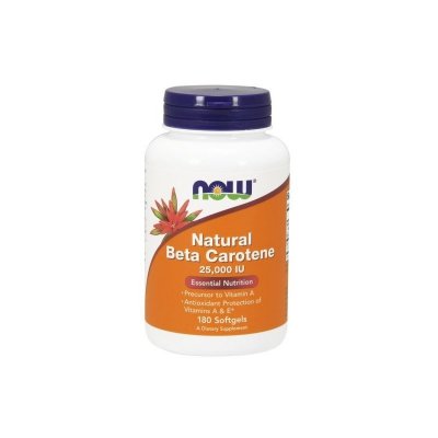 NOW FOODS Naturalny Beta Karoten (Witamina A) 25000 IU (180 kaps.)
