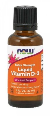 NOW FOODS Witamina D3 1000 IU w MCT (30 ml)