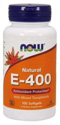 NOW FOODS Witamina E 400 z mieszanką tokoferoli (100 kaps.)