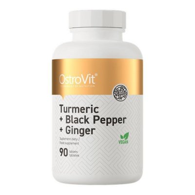 OSTROVIT Kurkumina + Czarny Pieprz + Imbir (90 tabl.)