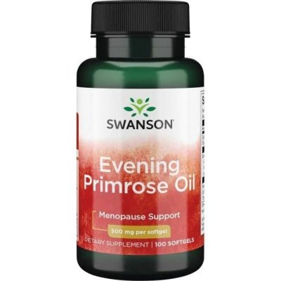SWANSON Evening Primrose Oil - Olej z wiesiołka 500 mg (100 kaps.)