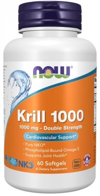 NOW FOODS Olej z Kryla 1000 mg - Neptun Krill Oil DHA EPA (120 kaps.)