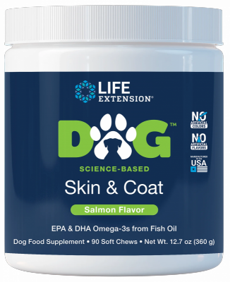 LIFE EXTENSION Dog Skin & Coat - Skóra i sierść (90 żujek)
