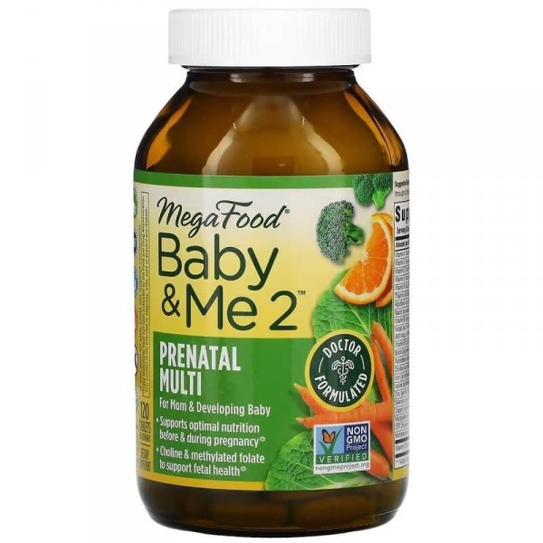 MegaFood Baby &amp; Me 2 Prenatal Multi 120 tab.